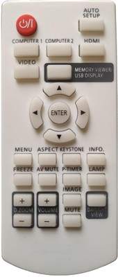 BhalTech N2QAYA000116 Projector Remote Control (Old Remote Exactly Same Remote Will Only Work) Compatible for Panasonic Projector Remote Controller(White)