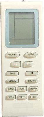 Cezo Remote Compatible for  Split/Window AC Remote Control with Backlight Function (Please Match The Image with Your Old Remote) (AC-18) Onida Remote Controller(White)