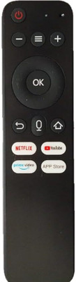 LUNAGARIYA Remote Compatible for GVC LED (WITHOUT VOCE ) LUNAGARIYA Remote Controller(Black)