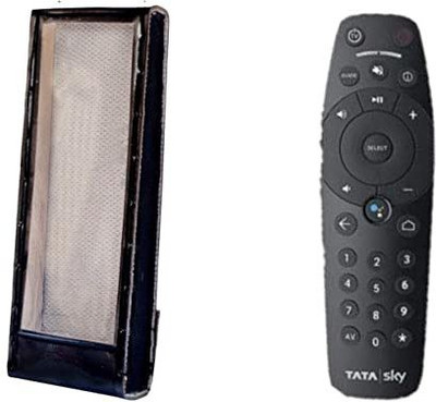 LUNAGARIYA Protective  for TATASKY ANDRIOD Binge Plus Settop Box Remote Leather  Cover Remote Controller(Black)