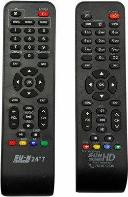 GoodsBazaar Remote Control Compatible with Sun Direct SD & HD Set Top Box 2pc Combo HD + non-HD (24*7) Sun Direct DTH Set Top Box Remote HD Box SUN STB SUN-DIRECT HD, SUN-DIRECT NON-HD, SUN DIRECT SD BOX, SUN DIRECT HD BOX Remote Controller(Black) GoodsBazaar Remote Control Compatible with Sun Direct SD & HD Set Top Box 2pc Combo HD + non-HD (24*7) Sun Direct DTH Set Top Box Remote HD Box SUN STB SUN-DIRECT HD, SUN-DIRECT NON-HD, SUN DIRECT SD BOX, SUN DIRECT HD BOX Remote Controller(Black)