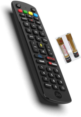 MIFKRT jio Fiber jio Setup Box COMPATIBLE FOR SMART SETUP BOX REMOTE WITH VOICE COMMAND FETURE J I O Voice Function Only Work in For jio Fiber jio Setup Box Remote Remote Controller(Black)