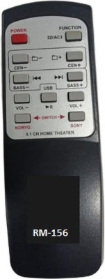 Nij RM-156 System Audio Remote Control KORYO Remote Controller(Black)
