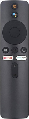 Muvit Bluetooth Voice Remote Compatible for Mi TV Remote Netflix Prime Video Hot Keys M-i TV Remote Replacement – Compatible with All Mi Models MI Remote Controller(Black)