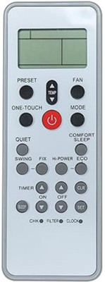 V4 Gadgets Compatible Replacement Remote Control for Air Conditioner (Model No-117), Toshiba Remote Controller(White)