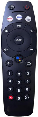 Tke Voice Remote Control Replacent for  Binge Set Top Box Tata Play Remote Controller(Black)