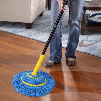 DOLFINS adjustable handle twist mop Microfibre Wet and Dry Broom(Multicolor)