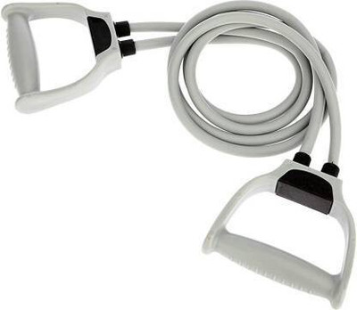 abcdeyes Double Toning Tube Exerciser with D Handle Resistance Tube (GREY) Resistance Tube(Grey)