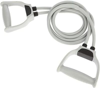 aavoam Double Toning Resistance Tube Exercise Band for Stretching Workout Home Gym Resistance Tube(Grey, Black)