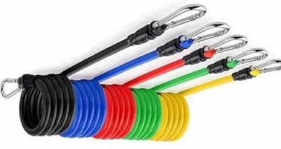 ALORNIS BANDS-Bands 11pcs Set Tubes for Fitness Home Gym Exercise Workout (Multicolor) Resistance Tube(Multicolor)