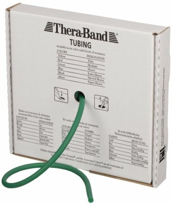 Theraband Latex Exercise Tubing, Heavy, GREEN 25ft Resistance Tube(Green)