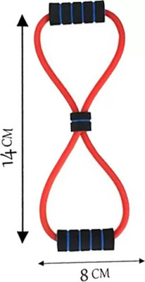 BOLDHIGH Yoga Chest Expander Latex Figure 8 Shape Yoga Fitness Workout Toning Resistance Tube(Multicolor)