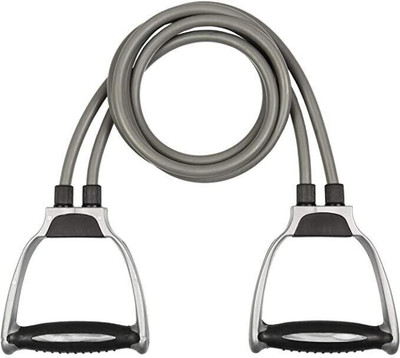 ResiForce Double resistance toning tube For exercise bands unlimidet workout toning tube Resistance Tube(Grey)