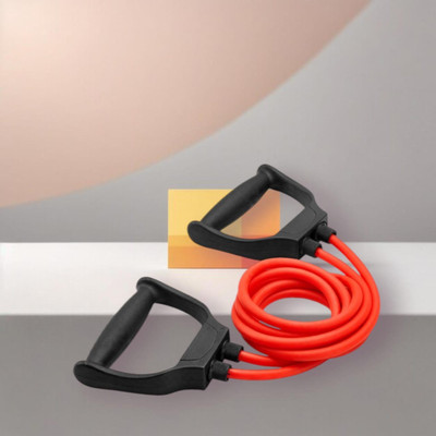 SRD HG-SJ Toning with Handles- 10 kg-Medium Resistance Tube (BLACK RED) Resistance Tube(Mulicolour)