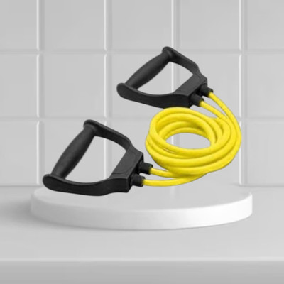SRD DJ0-FHT6 Double Toning Resistance Tube Elastic(BLACK YELLOW) Resistance Tube(Yellow)