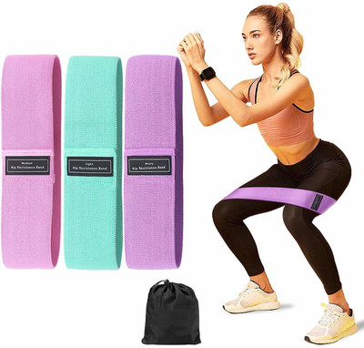 MBALE IVI-A4D-42-Heavy Duty Fabric Non Slip Loop Resistance Exercise Resistance Tube(Multicolor)