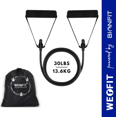 WErFIT Resistance Band & Tube For Complete Workouts(30 LBS) With Carry Bag Resistance Tube(Black)