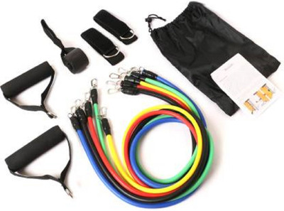 xwipe Indian Home Gym Exercise Variable Resistance Band 5-level Latex Tubes Resistance Tube(Multicolor)