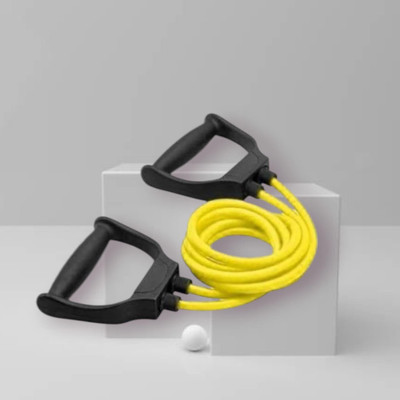 SRD CJS-7EKD Toning Resistance Elastic Rubber (BLACK YELLOW) Resistance Tube(Yellow)