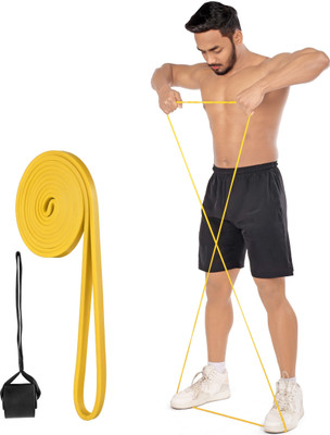 ADONYX Door anchor With Resistance Band, Pull Up Assistance Band for Men & Women Resistance Tube(Yellow)