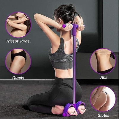 K2J Sit-ups Device Yoga Pedal Pull Reducer Puller Resistance Band, Crossfit Resistance Tube(Multicolor)