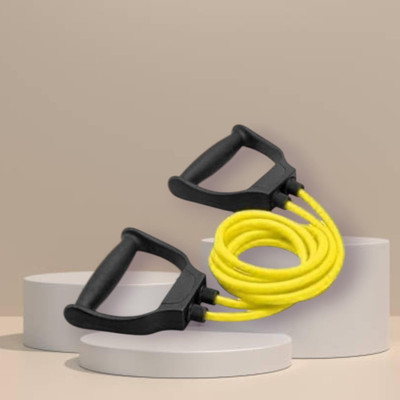 SRD JDY-86S Handles, Portable Toning Tubes (BLACK YELLOW) Resistance Tube(Yellow)
