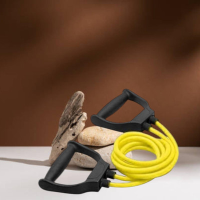 Aoriyon H-S7D Toning Tube Exercise Workout (BLACK YELLOW) Resistance Tube(Yellow)