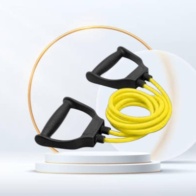 Aoriyon JW-3DDouble Toning tube with Handles15 kg(BLACK YELLOW) Resistance Tube(Yellow)
