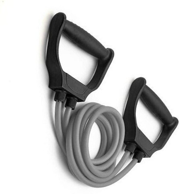 ResiForce FLEXIBLE DURABLE WHOLE BODY STRECHER AND EXERCISER TONNING TUBE & CHEST EXPANDER Resistance Tube(GREY AND BLACK)