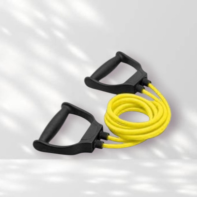 SRD JDY4-VG Handles, Portable Toning Tubes (BLACK YELLOW) Resistance Tube(Yellow)
