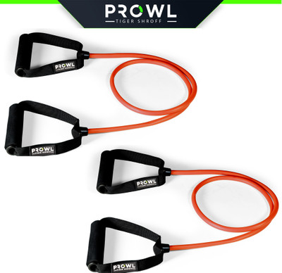 PROWL Single Toning Tube,Exercise & Stretching Resistance Band For Men & Women Workout Resistance Tube(Combo Red & Red)
