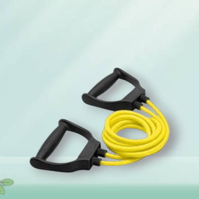 SRD H-8GK Handles, Portable Toning Tubes (BLACK YELLOW) Resistance Tube(Yellow)