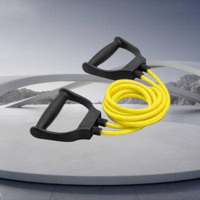 Aoriyon JHS-YHC Toning Tube Exercise Workout (BLACK YELLOW) Resistance Tube(Yellow)