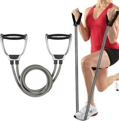 Avomaa Pull Rope Double Stretching Tube Latex Fitness Band Toning Tube@222 Resistance Tube(Multicolor)