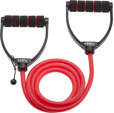 FITFIX Resistance Tube with Adjustable Length, Non-Slip Handles for Strength Training Resistance Tube(single tone adjustable)