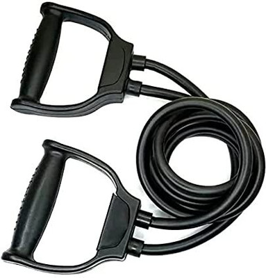 CODIVER Resistance Tube Pull Rope Elastic Rubber Exercise Band Resistance Tube(Black)