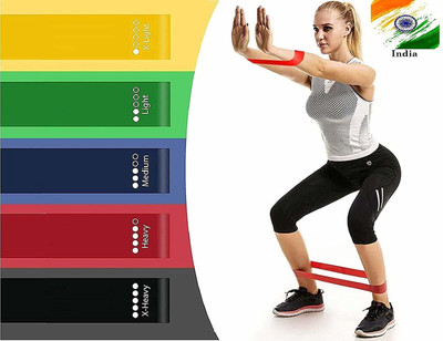 JKIHO Resistance Bands Rubber Loops Fitness Equipment Gym Strength Training Resistance Tube(Multicolor)