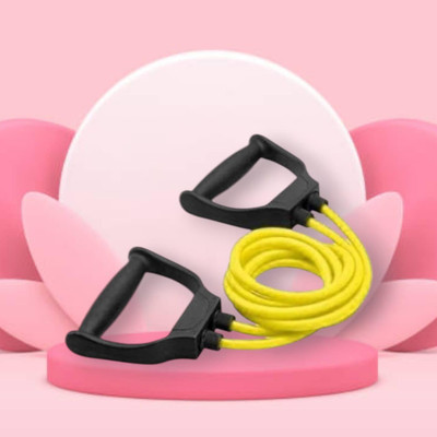 Aoriyon JSH0U-DH Double Toning Exercise Resistance Tube (BLACK YELLOW) Resistance Tube(Yellow)