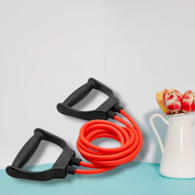 SRD H0S7-SN Resistance Tube Heavy Quality for Stretching (BLACK RED) Resistance Tube(Mulicolour)