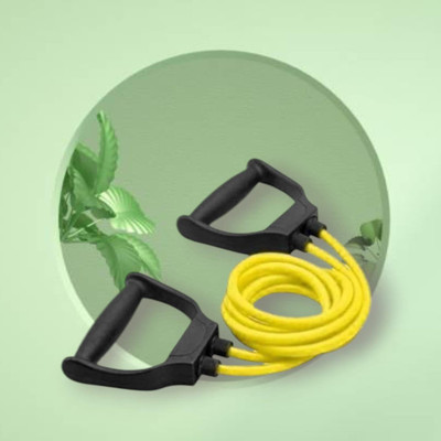 SRD JDS-8DI Toning Tube Elastic Rubber Exercise (BLACK YELLOW) Resistance Tube(Yellow)