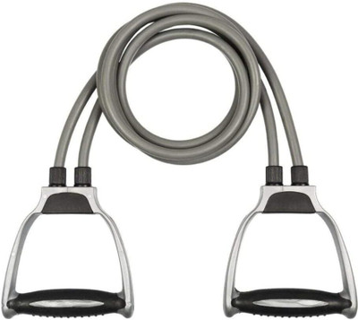 ResiTech Double Toning Resistance Tube Heavy Quality Exercise for Stretching Resistance Tube(Grey, Black)