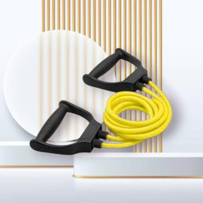 SRD OH-KHL toning muscles general fitness (BLACK YELLOW) Resistance Tube(Yellow)