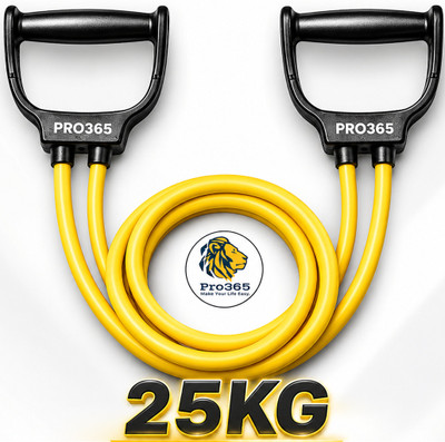 PRO365 Resistance Tube PRO Exercise & Stretching Band For Home Gym Men & Women Workout Resistance Tube(Yellow)