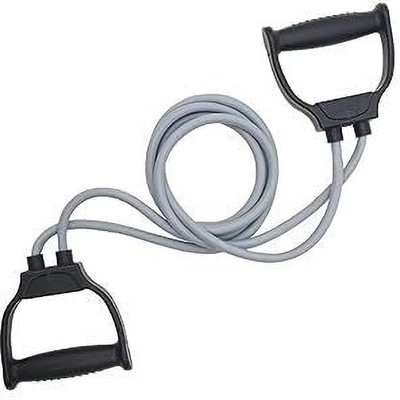 R S ENTERPRISE Double Toning Tube Exercise Tonning Tube for Full Body Exercise Resistance Tube Resistance Tube(Grey)
