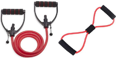 Fitfun ADJUSTABLE SINGLE TONING TUBE WITH FIGURE 8 Resistance Tube(Multicolor)