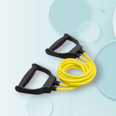 SRD KI90-D68U Double Toning Exercise Resistance Tube (BLACK YELLOW) Resistance Tube(Yellow)