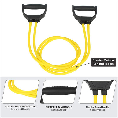 farley Resistance Band, Toning Tube with D Handle for Exercise Workout Resistance Tube(Multicolor)