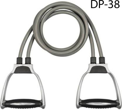 Oddish Resistant toning tube resistant band full body fitness exerciser rope DP-38 Resistance Tube(Grey)