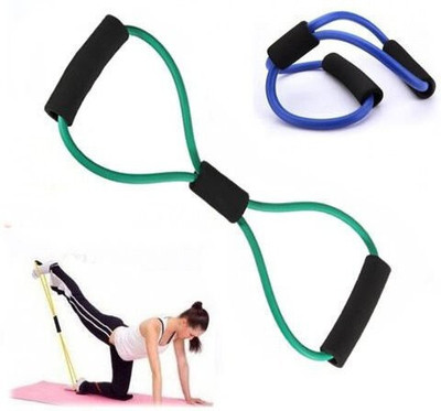 aavoam 21-GT-Soft Latex Figure 8 Yoga Fitness Workout Band Resistance Tube(Multicolor)