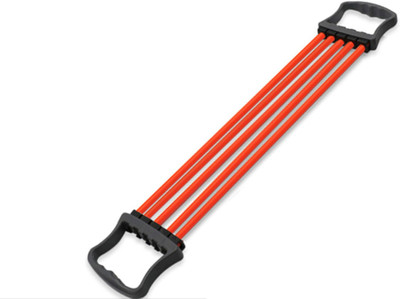 BOLDHIGH Adjustable Chest Expander for Fitness Workout with 5 Soft Latex Tube for Unisex Resistance Tube(Multicolor)
